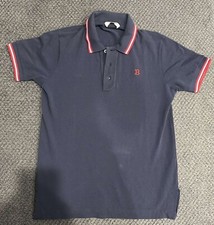 CAMISETA POLO BALLY AZUL ALGODÃO PIQUET WEB COLARINHO BOTÃO VERMELHO LOGOTIPO B comprar usado  Enviando para Brazil
