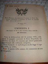 Regio decreto 1879 usato  Italia
