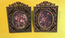Um par de fotos de flores emolduradas de metal 4"×5.5" comprar usado  Enviando para Brazil