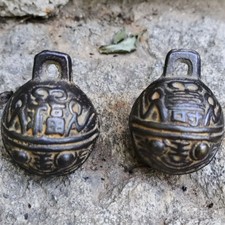 Objetos antiguos artefactos de bronce antiguos campanas de cobre de suerte y longevidad campanas para mascotas segunda mano  Embacar hacia Mexico