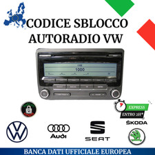 Codice sblocco autoradio usato  Cona