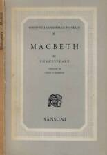 Macbeth. shakespeare. 1950. usato  Italia