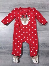 Pijama Carters 6 meses bebê meninas Just One You Reindeer peça única PJ Sleeper comprar usado  Enviando para Brazil