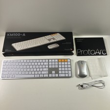 Teclado e mouse ProtoArc Bluetooth com iluminação traseira para Mac sem fio KM100-A branco, usado comprar usado  Enviando para Brazil