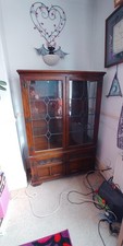 Wooden display cabinet for sale  SHIPLEY