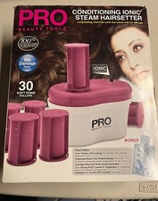 Aparador de cabelo a vapor iônico condicionador Pro Beauty Tools, 30 rolos novo caixa aberta comprar usado  Enviando para Brazil