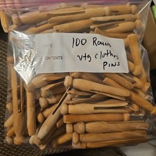 Usado, Pinos redondos vintage de madeira - 100 madeira maciça - Artesanato comprar usado  Enviando para Brazil