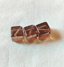 Lote de 3 contas de cubo quadrado de quartzo esfumaçado para artesanato de joias comprar usado  Enviando para Brazil
