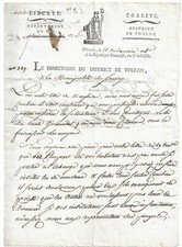 Lettre directoire district d'occasion  Port-en-Bessin-Huppain