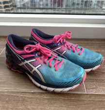 Asics | Tênis de corrida feminino tamanho 7 | Gel Kinsei 6 | Chiclete (azul e rosa) comprar usado  Enviando para Brazil