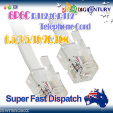 Cabo de ligação telefônica 6P6C RJ12 reto através branco 0,5/1/1,5/3/5m ADSL2+, usado comprar usado  Enviando para Brazil