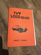 Tvr vixen handbook for sale  REDDITCH