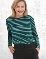 Blusa bretã feminina manga longa Ex Fat Face listra verde comprar usado  Enviando para Brazil