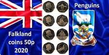 Moneda de las Islas Malvinas 50 piezas Penguin 2020 Rockhopper King Magallanes Gentoo UNC isla segunda mano  Embacar hacia Argentina