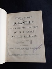 Vocal score iolanthe for sale  YORK