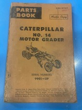 Caterpillar No. Manual de 14 peças de motoniveladora. Livro genuíno para gatos.  comprar usado  Enviando para Brazil