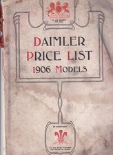 Daimler price list for sale  BAGSHOT