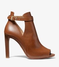 Bota de tornozelo Michael Michael Kors Lawson couro biqueira aberta marrom 7 comprar usado  Enviando para Brazil