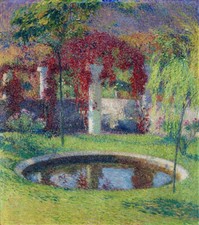 pintura a óleo perfeita pintada à mão em tela "Piscina" NO18598 comprar usado  Enviando para Brazil