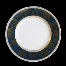 Hermoso plato de ensalada Wedgwood Columbia azul y dorado segunda mano  Embacar hacia Mexico