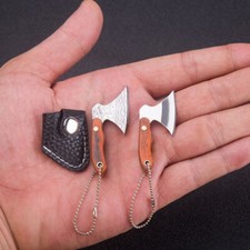Mini machado faca de bolso unboxing cabo de madeira faca chaveiro portátil autodefesa comprar usado  Enviando para Brazil