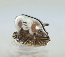 Vintage silver pig for sale  HULL