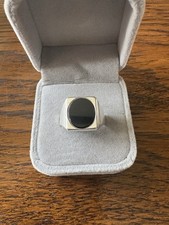 Vintage silver onyx for sale  UCKFIELD