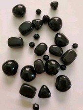 Black acrylic beads for sale  DONCASTER