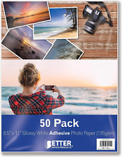 Papel Fotográfico Autoadesivo Brilhante 8,5 x 11 Pulgadas 50 Hojas Tamano Carta comprar usado  Enviando para Brazil