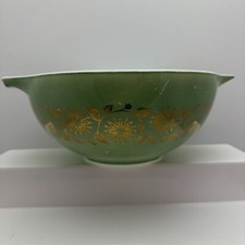 Tigela de Mistura Vintage Pyrex Verde Sálvia e Ouro Medalhão Cinderela 2,5 Qt #443 EUA comprar usado  Enviando para Brazil