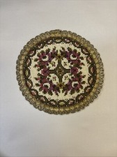 Tapete de tapeçaria belga para casa de bonecas piso miniatura redondo 7” algodão/raiom comprar usado  Enviando para Brazil
