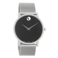 Relógio suíço de quartzo Movado Museum Classic Series masculino mostrador preto 0607219 comprar usado  Enviando para Brazil