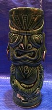 Caneca Tiki Farm 2003 Emeril Lagasse's Tchoup Chop verde com brincos de metal , usado comprar usado  Enviando para Brazil