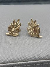 Usado, Brincos de ouro amarelo sólido 14k folha do Havaí ourives joalheiros Kauai comprar usado  Enviando para Brazil