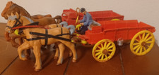 Conjunto Vintage de 2 Cavalos de Borracha AUBURN dos anos 1960 e Vagão Buckboard, usado comprar usado  Enviando para Brazil