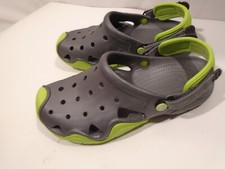 Usado, Crocs Sapatos, Sandálias, Tamanho Original EUA M 9 Cinza com Verde Novo sem Etiquetas  comprar usado  Enviando para Brazil