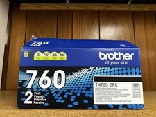 Cartucho de toner preto Brother genuíno TN760 alto rendimento pacote com 2 (aberto) comprar usado  Enviando para Brazil