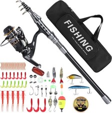 Telescopic fishing rod for sale  SALFORD
