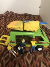 Vintage Fisher Price 1977 Green Van Adventure Team com Caiaque, Bicicleta, Pára-quedas comprar usado  Enviando para Brazil