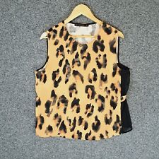 Blusa Zara Feminina Tamanho XL Extra Grande Marrom Estampa Animal comprar usado  Enviando para Brazil