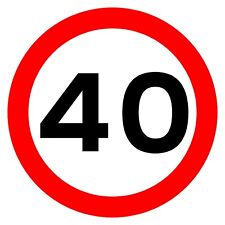 Placa ou adesivo Max Speed 40 mph | REGU0013 comprar usado  Enviando para Brazil
