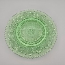 Tiara de vidro Indiana exclusiva placa padrão sanduíche verde chantilly 8" comprar usado  Enviando para Brazil