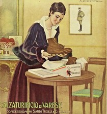 Pubbl. 1916 calzaturificio usato  Biella