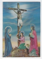 Crucifixion carte lenticulaire d'occasion  Feillens