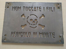Antica targa ferro usato  Torino