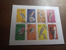 BLOCO DE SELOS POSTAIS (MBJJ2007) ESTADO DE OMAN PÁSSAROS 1977, usado comprar usado  Enviando para Brazil