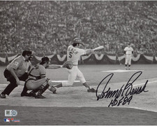 Johnny Bench Cincinnati Reds assinado 8' x 10' P&B batendo foto e "HOF 89" Insc comprar usado  Enviando para Brazil