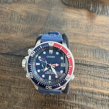 Citizen Promaster Aqualand Eco-Drive relógio de mergulho 200M Pepsi comprar usado Citizen Promaster Aqualand Eco-Drive relógio de mergulho 200M Pepsi comprar usado  Enviando para Brazil
