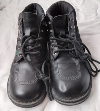 Kickers black leather for sale  GOSPORT