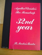 Mousetrap theatre programme for sale  OAKHAM